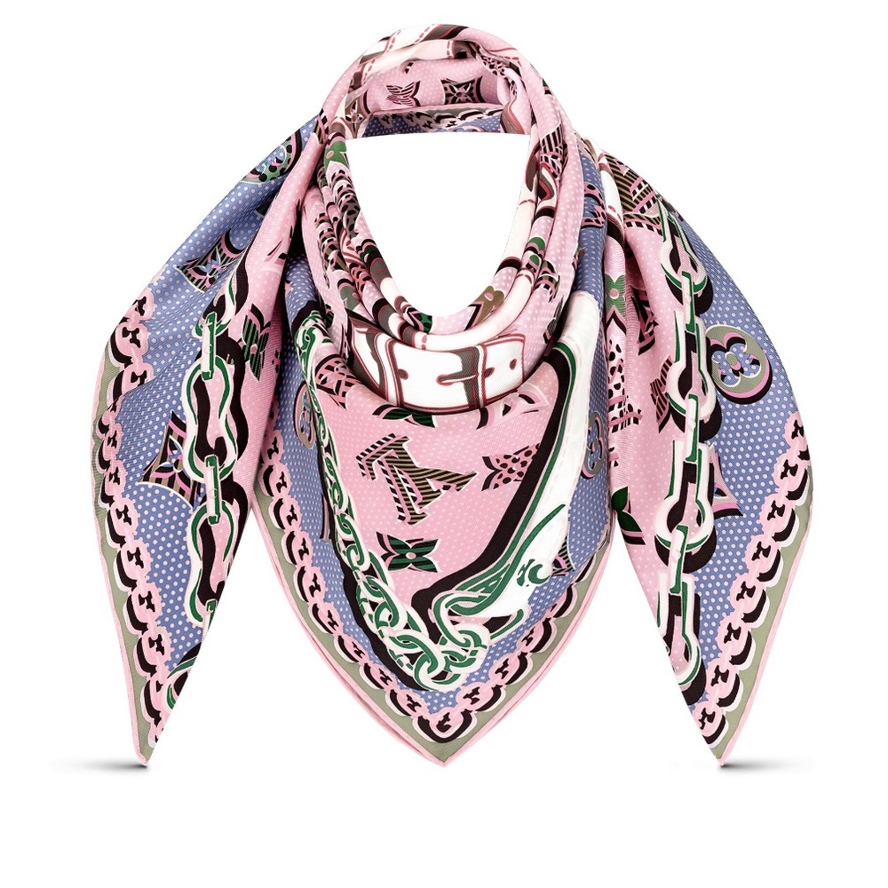Pop Monogram Silk Square - Picture 4 of 5